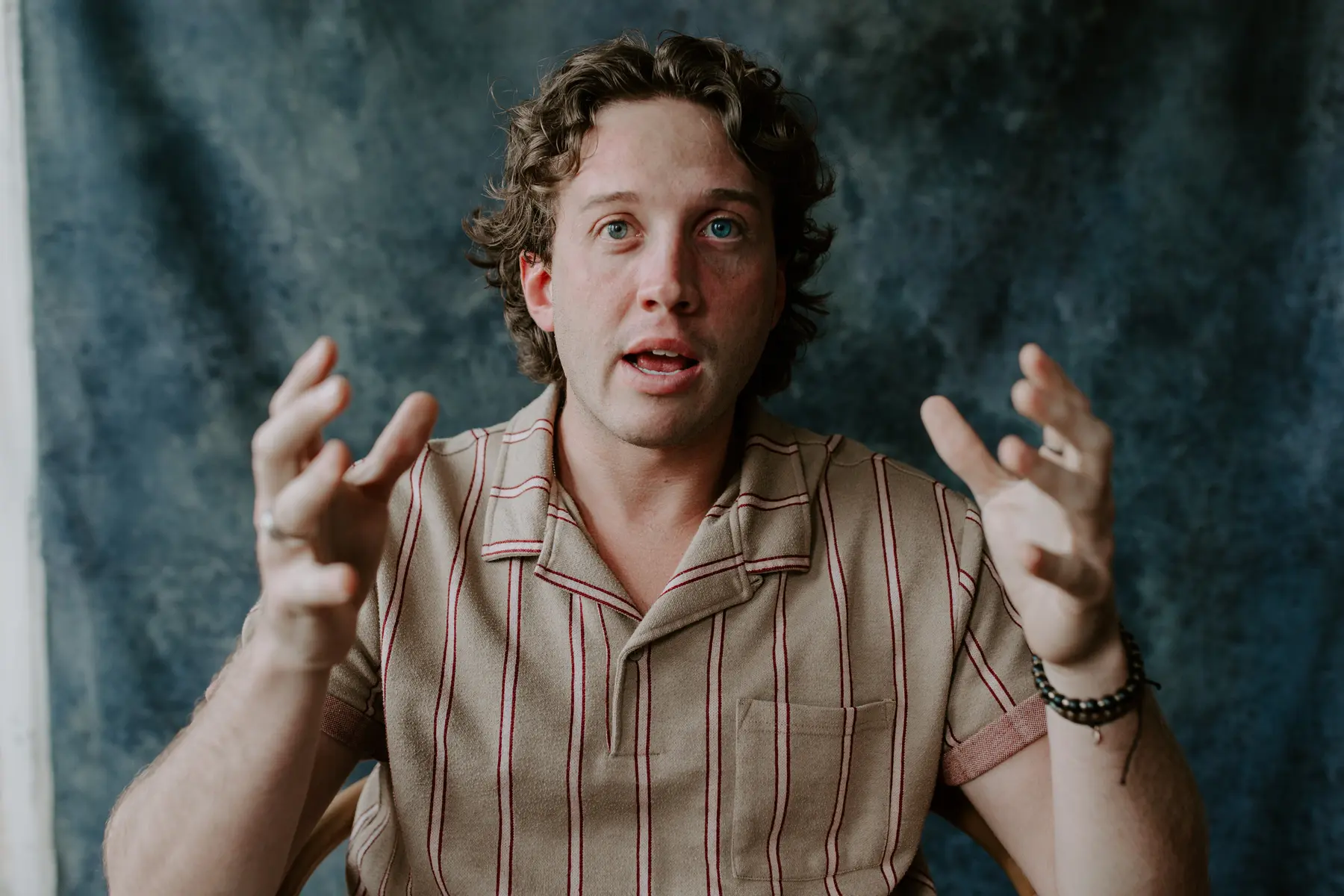 Ryan Van Bussum speaking with his hands